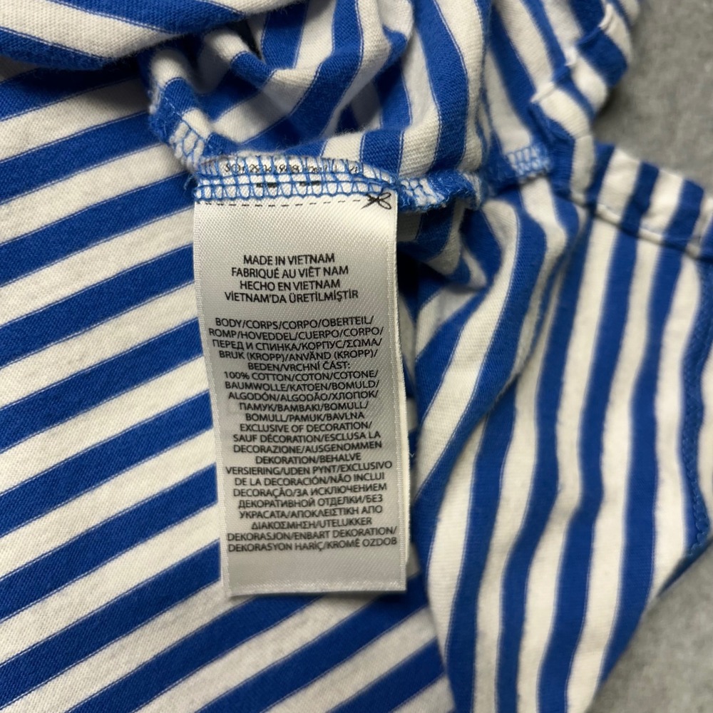 Polo Ralph Lauren Polo Shirt Mens‎ XL Blue White Cotton Striped Classic Fit - Picture 7 of 7